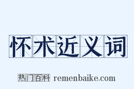 怀术近义词是什么意思的图片